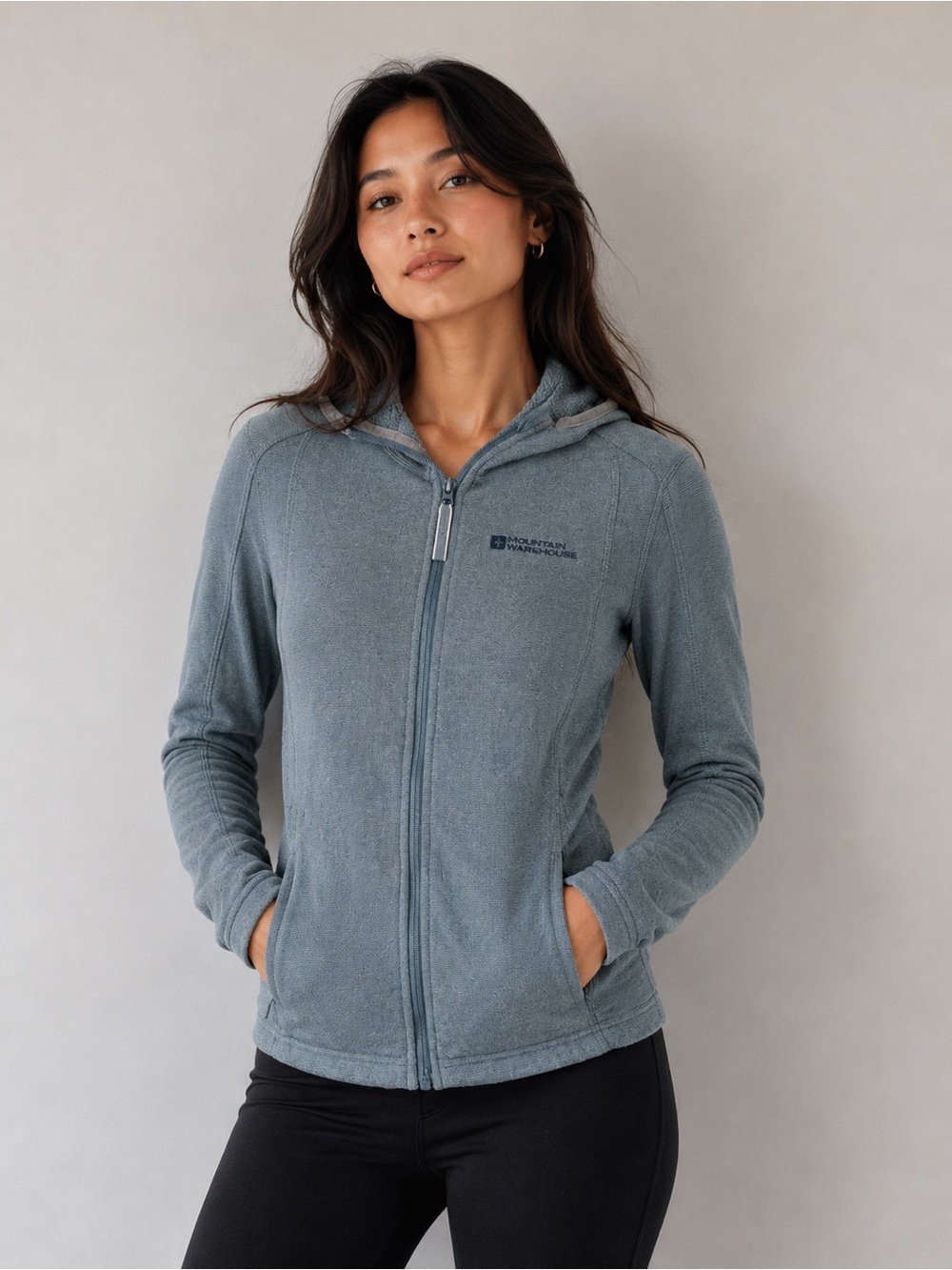 Mountain Warehouse Blue  Full-Zip Hooded Fleece Jacket
